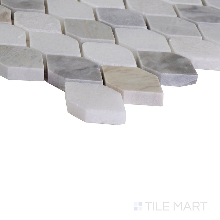 A unique angled shot of the matte white tile, showcasing its understated elegance and smooth finish.