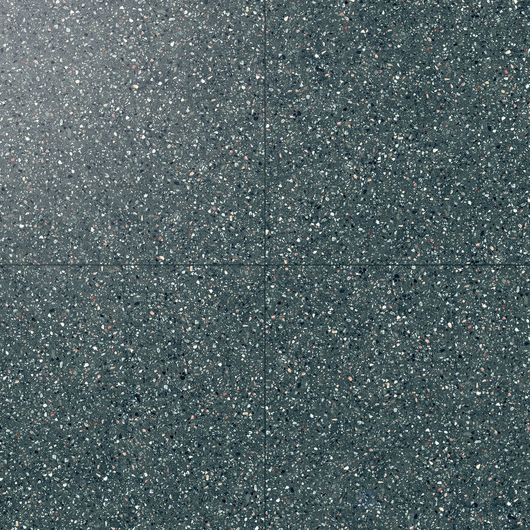 Full layout of Mystere Green 24x24 semi gloss porcelain tile, showcasing earthy green coloring with a refined semi-polished finish.