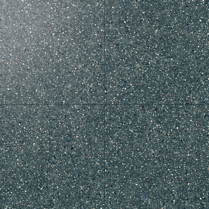 Full layout of Mystere Green 24x24 semi gloss porcelain tile, showcasing earthy green coloring with a refined semi-polished finish.