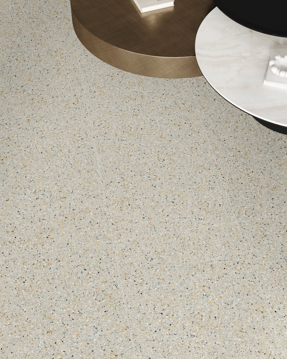 Mystere Linen Semi Gloss Porcelain captured in a calm scene, balancing warmth with gentle gloss.