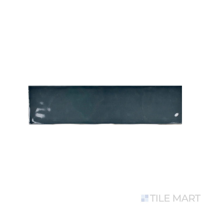 A detailed macro shot of Bar Tile Havre 3X12 Bright Ceramic reveals its smooth ceramic texture and reflective sheen, ideal for contemporary design.