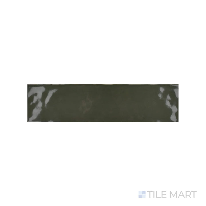 A focused close-up of Bar Tile Glasgow 3X12 Bright Ceramic captures its polished ceramic finish, offering a sleek and modern appearance.