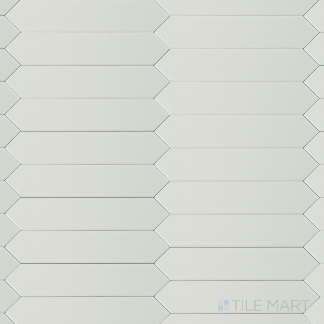 Overview image of Block Blanco 2x10 Arrow Bright ceramic tile showcasing a glossy white surface and dynamic arrow texture for a modern visual impact.