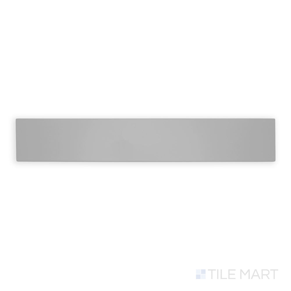 A macro perspective of Block Acero 4X24 Matte Glazed Porcelain highlights its cool metallic-inspired shade, creating an industrial yet refined aesthetic.