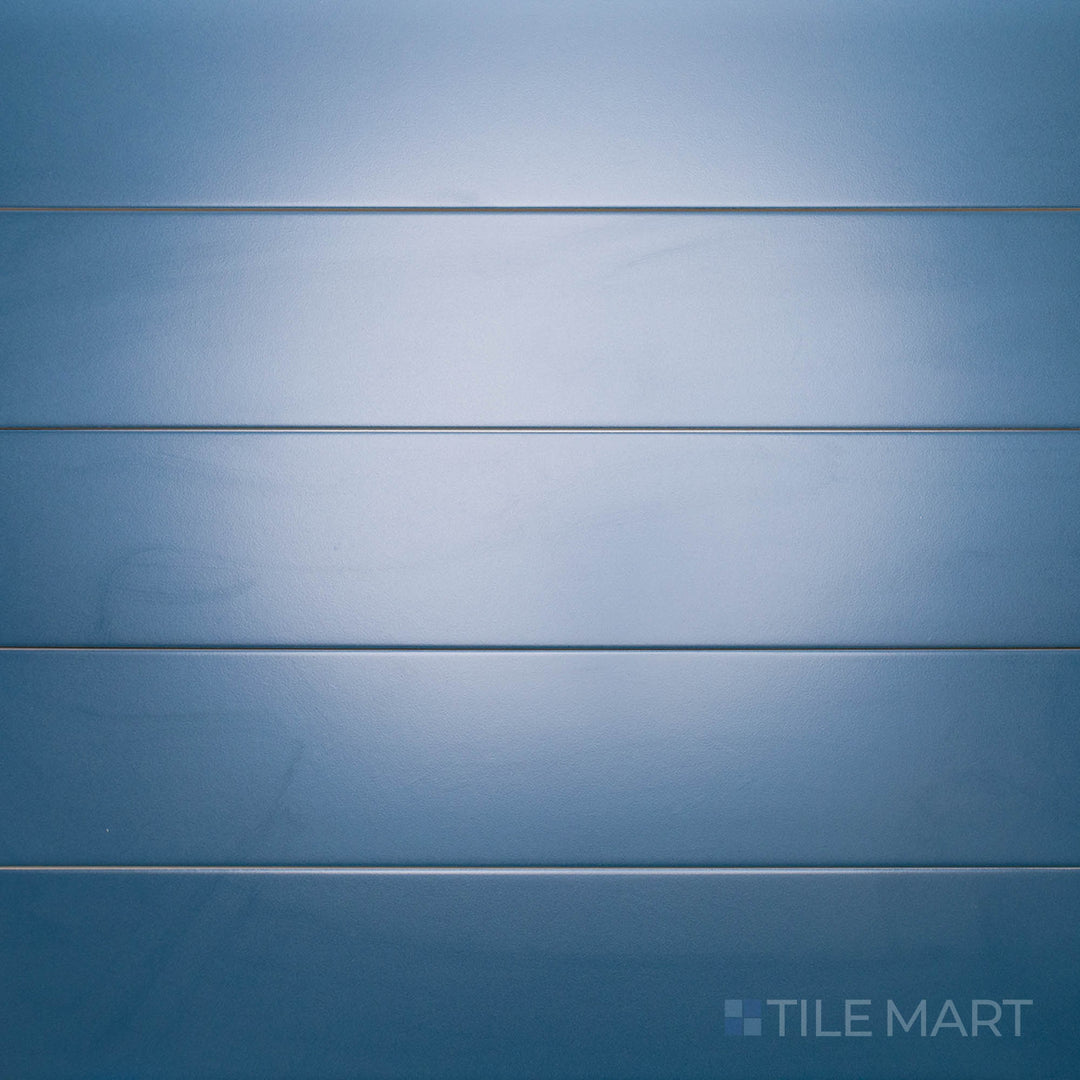 Seen from above, the Block Verde 4x24 inch matte glazed porcelain tile showcases its earthy green hue and subtle matte texture, bringing a natural and refreshing aesthetic.