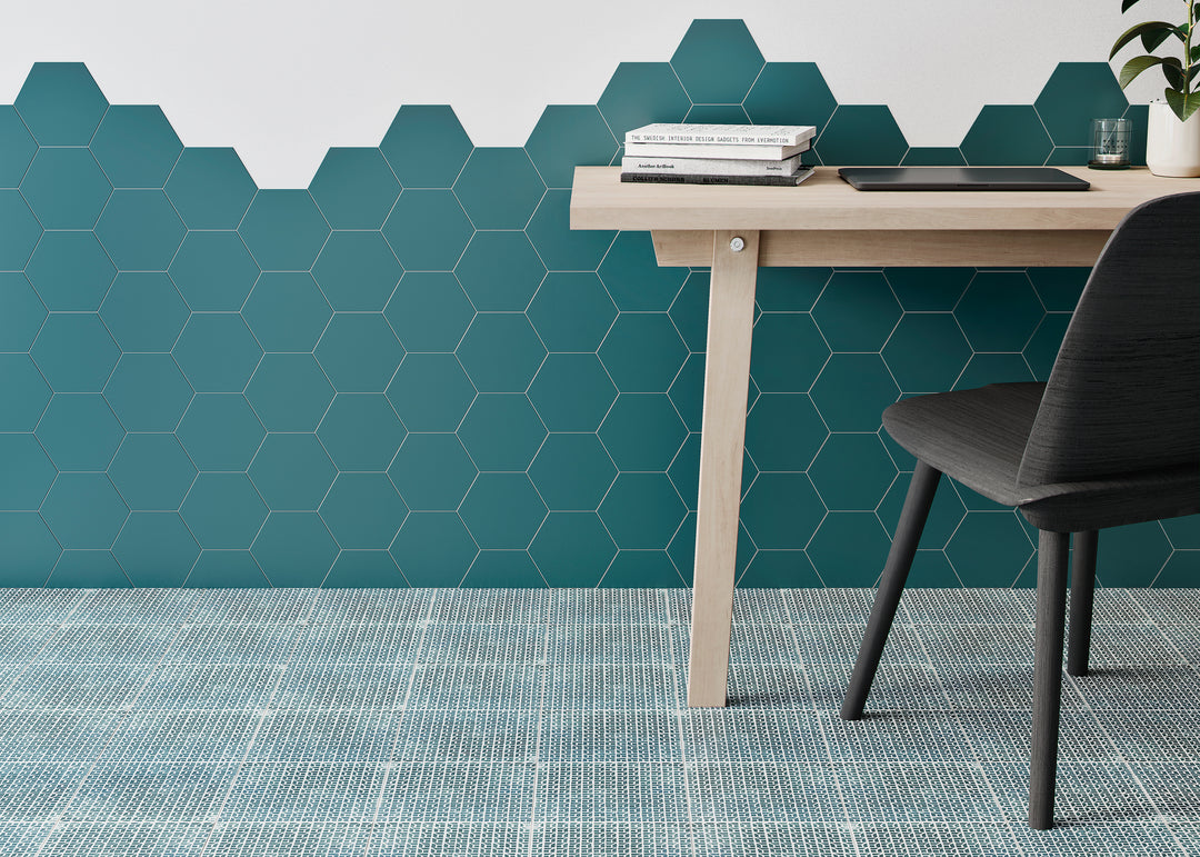 Inspired by nature, the Block Verde 6" hexagon matte glazed porcelain tile introduces an organic touch, seamlessly blending indoor and outdoor beauty.