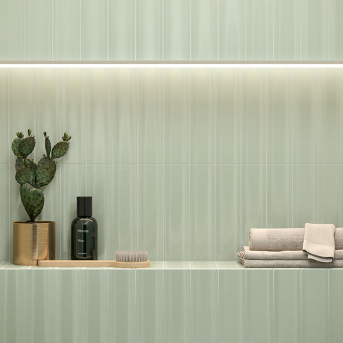 CC Cosmos Sage Green 3X12 Bright Ceramic