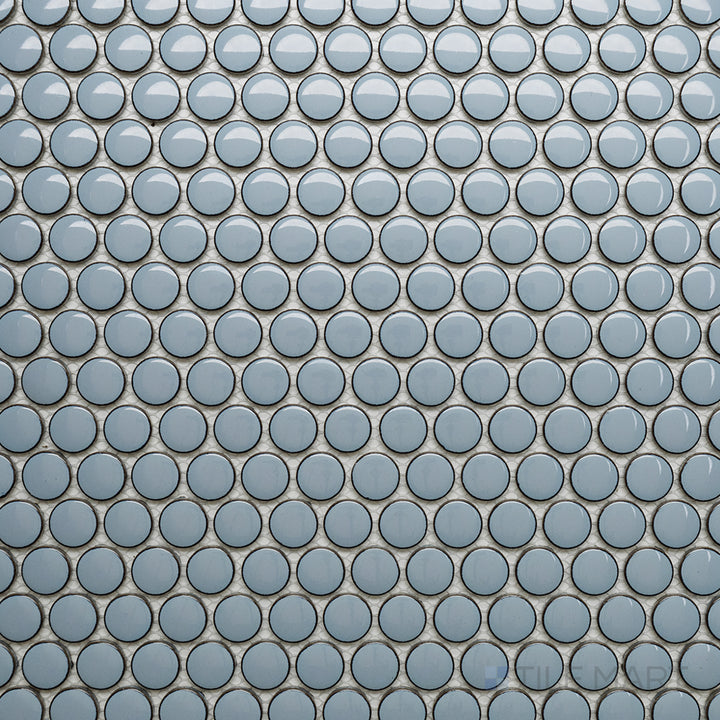 CC Mosaics Plus Penny Round Sky Blue Bright