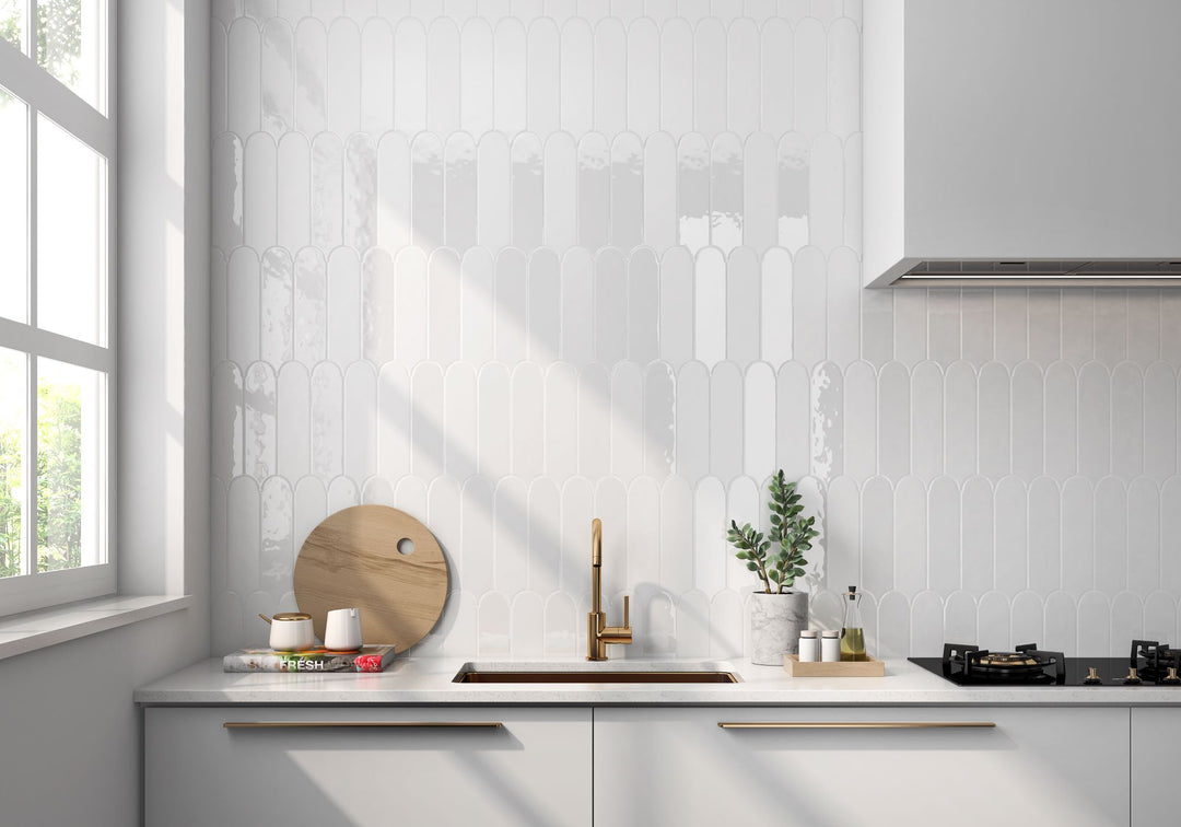 Enhance your space with Feathers White Ice 3X12 matte ceramic tile, offering a soft, refined texture for an elegant and timeless aesthetic.