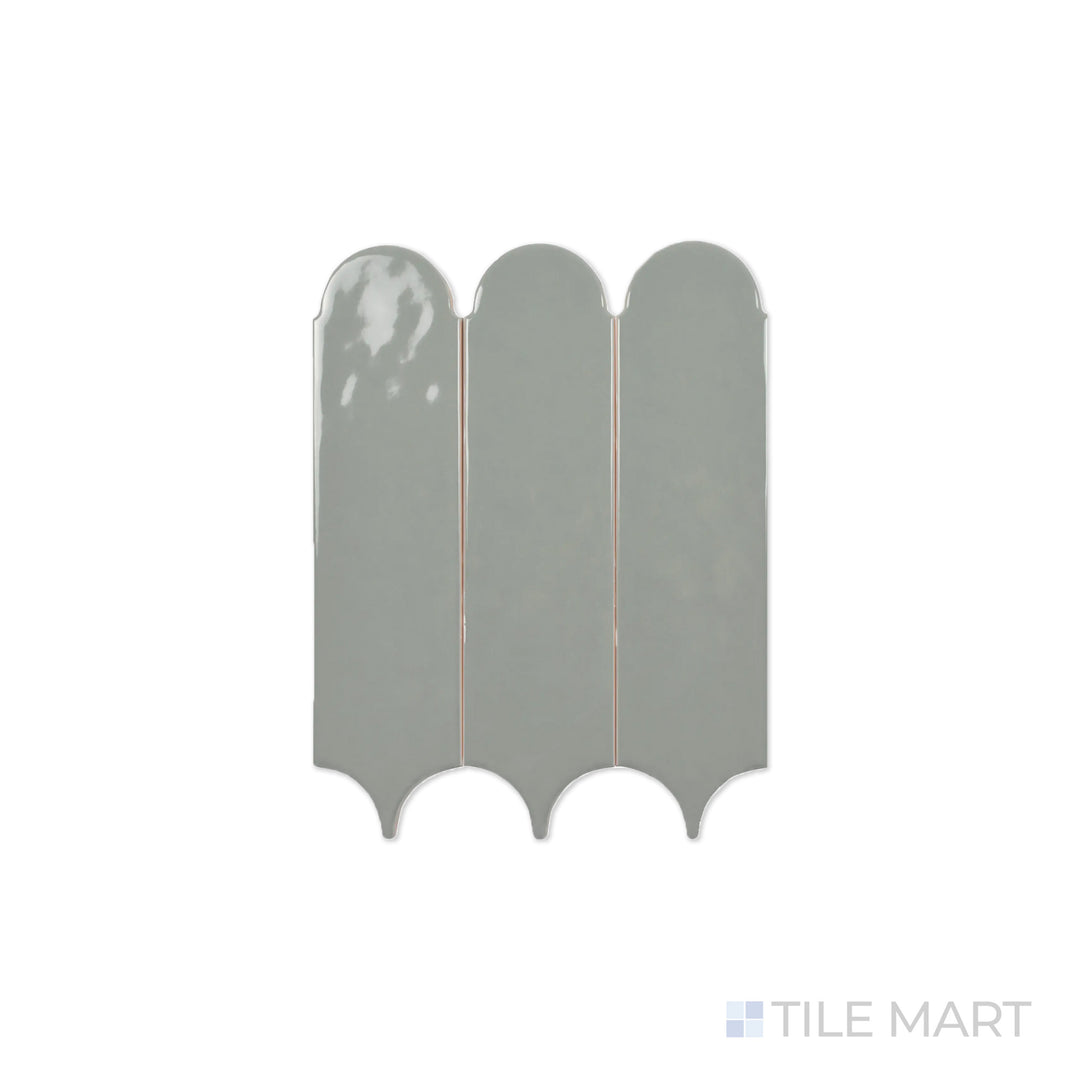 A macro perspective of Feathers Grass 3X12 Bright Ceramic showcases its nature-inspired green tone and high-gloss texture, adding freshness to any setting.