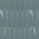 Feathers Seagrass 3X12 Bright Ceramic Tile