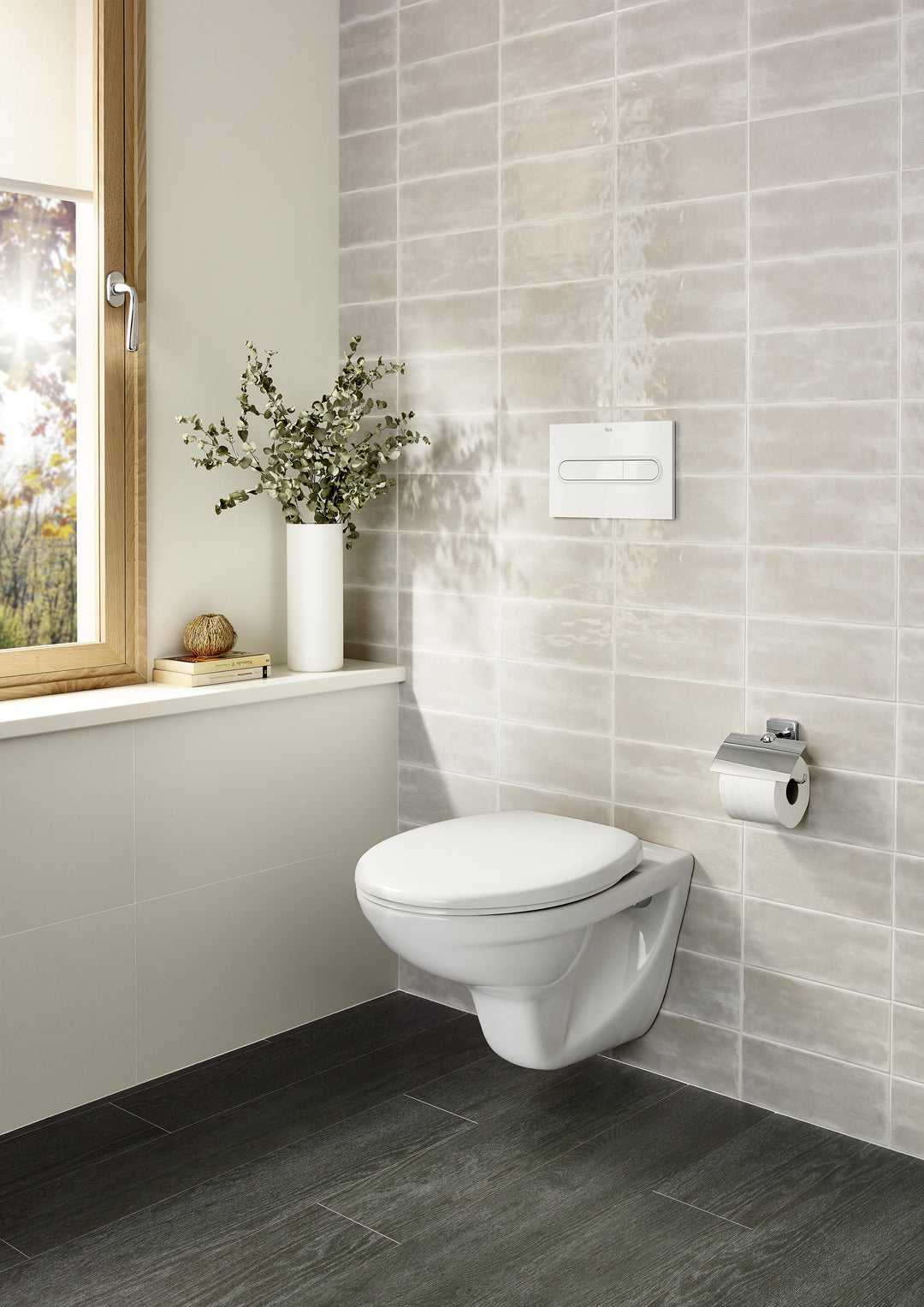 Maiolica Tender Gray 4x10 bright ceramic tiles featuring a soft gray hue and polished surface for a sleek, modern feel.