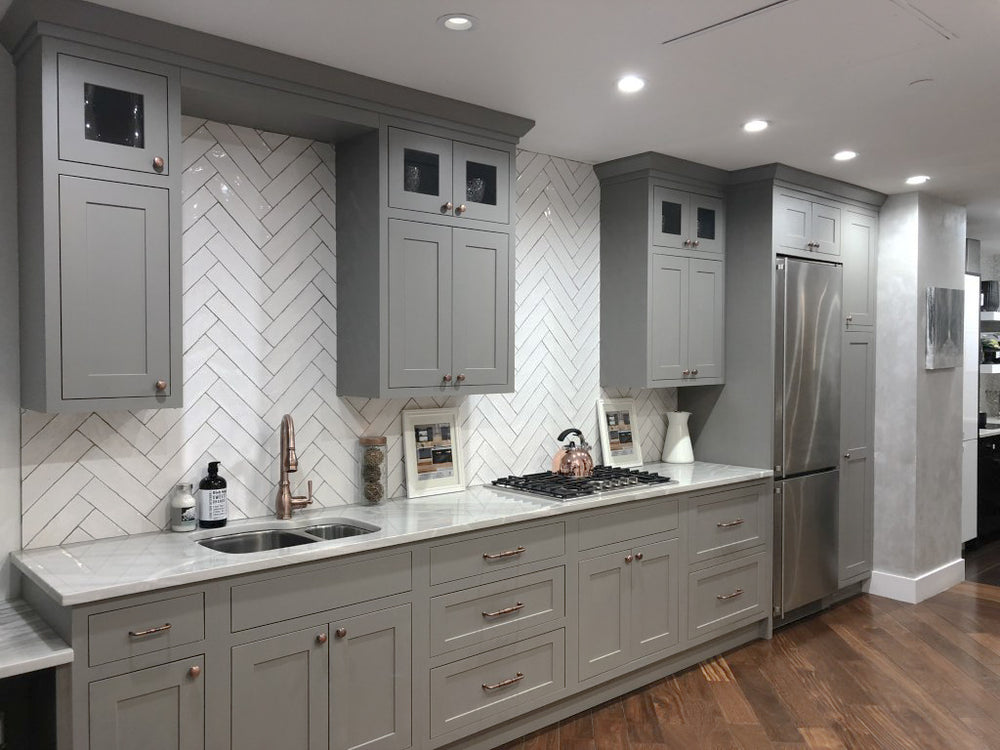 Maiolica White 3x12 bright ceramic tiles with a glossy white finish, enhancing brightness and elegance.