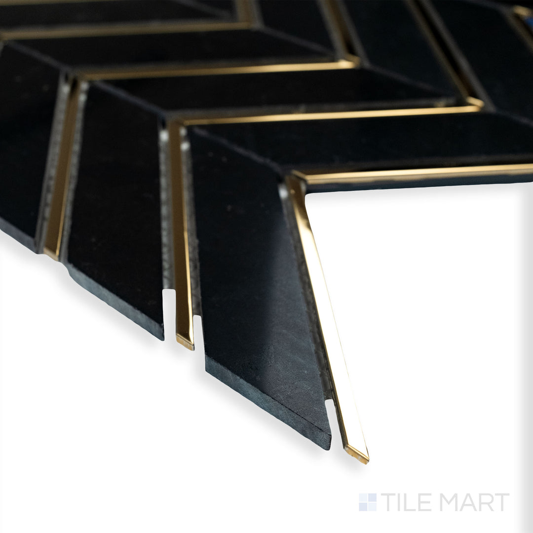 Rockart Metal Arrow Nero Polished Mosaic