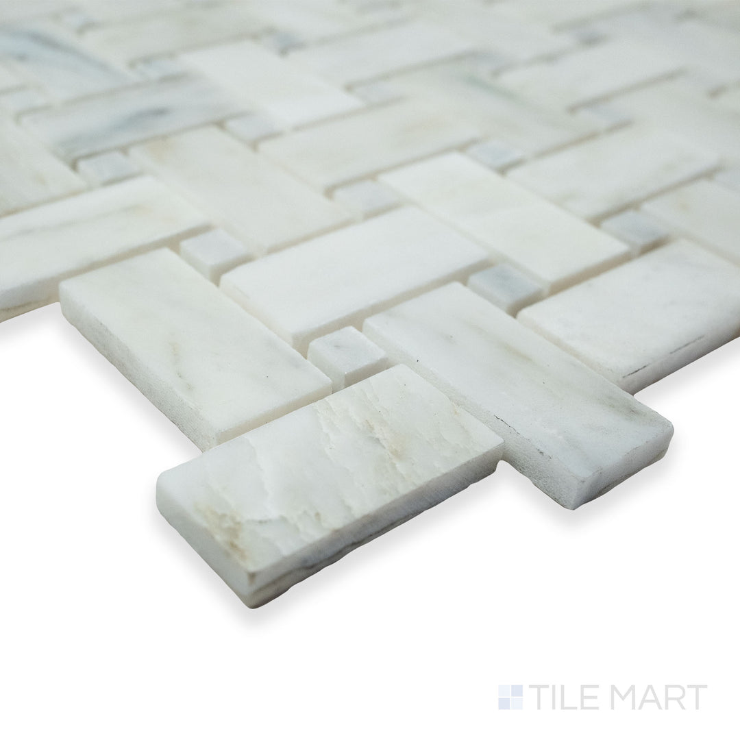 Rockart Basket Weave Marble Polished Mosaic