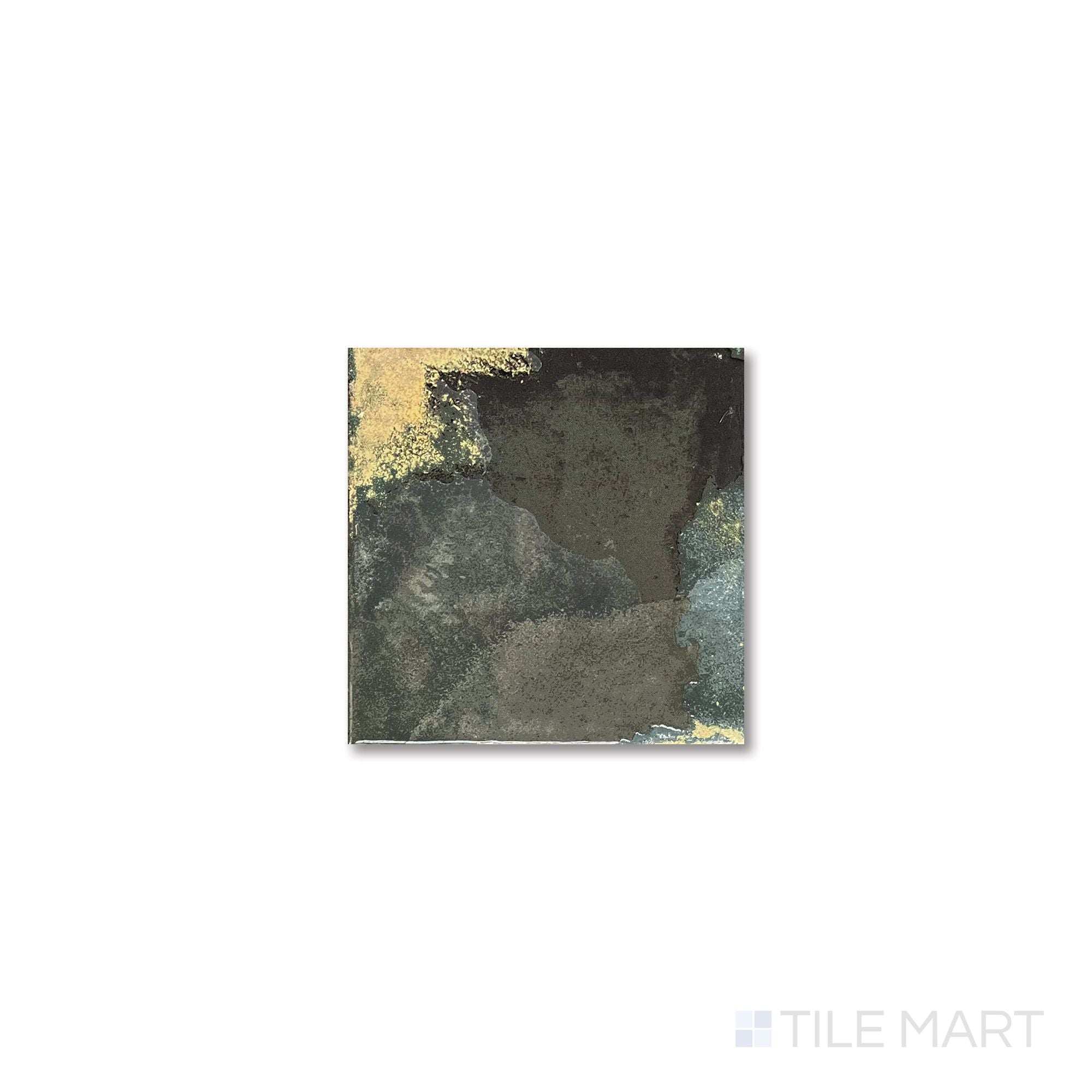 Granadella Carbon 4.5X4.5 Gloss Porcelain Tile | Tilemart