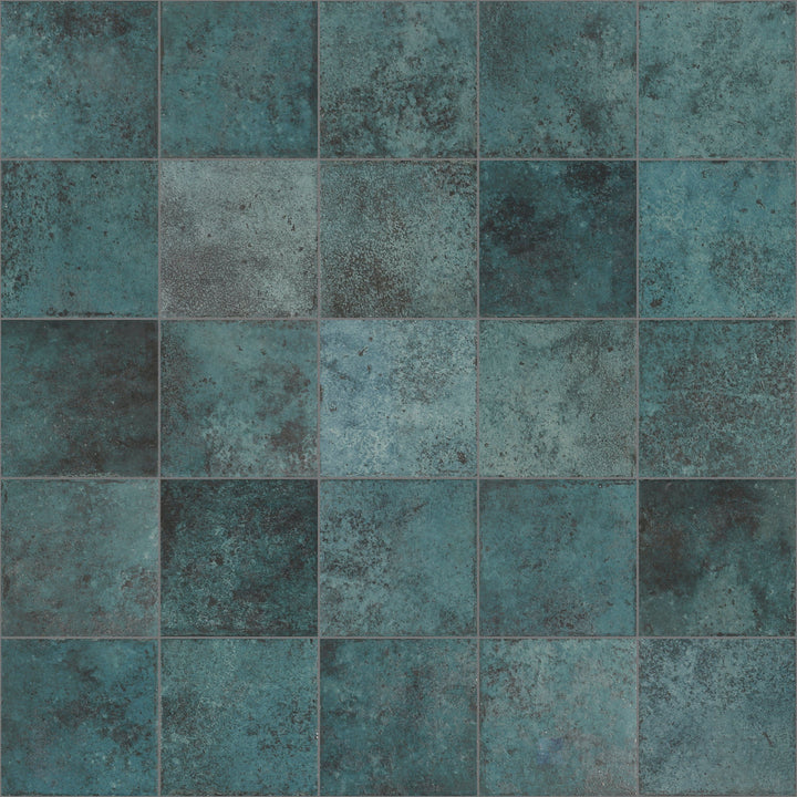 This 6x6 matte tile in vibrant turquoise features an R11 surface texture, combining bold color with function.