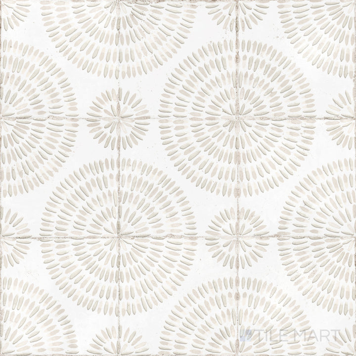 A rustic-inspired matte porcelain tile in 8x8 format, featuring a warm, weathered design in earthy tones.