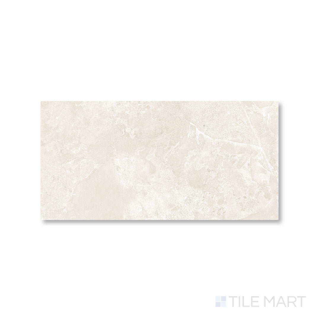 Top-down perspective of Avalon Arena 12x24 tile with a neutral taupe shade and clean matte finish.