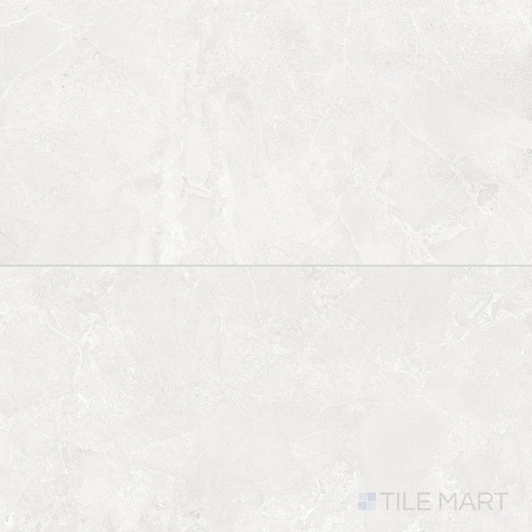 In a spacious 24x48 size, this Blanco matte porcelain tile delivers a seamless, modern surface with a refined tone.