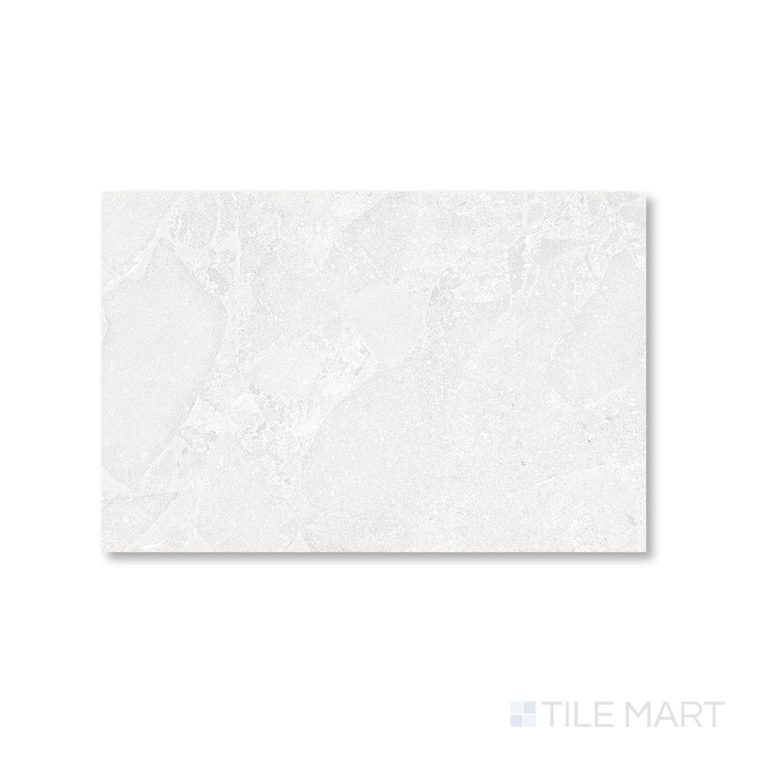 Flat lay of Avalon Blanco 24x36 matte porcelain paver with clean edges and light stone-inspired texture.