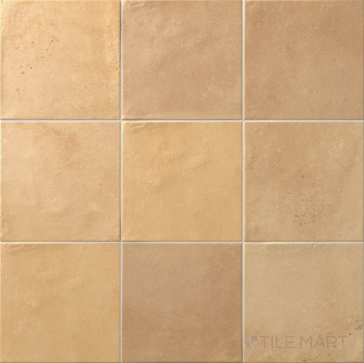 Rich terracotta brown with a matte finish lends earthy warmth to this 6x6 Agadir Cotto Oscuro tile.