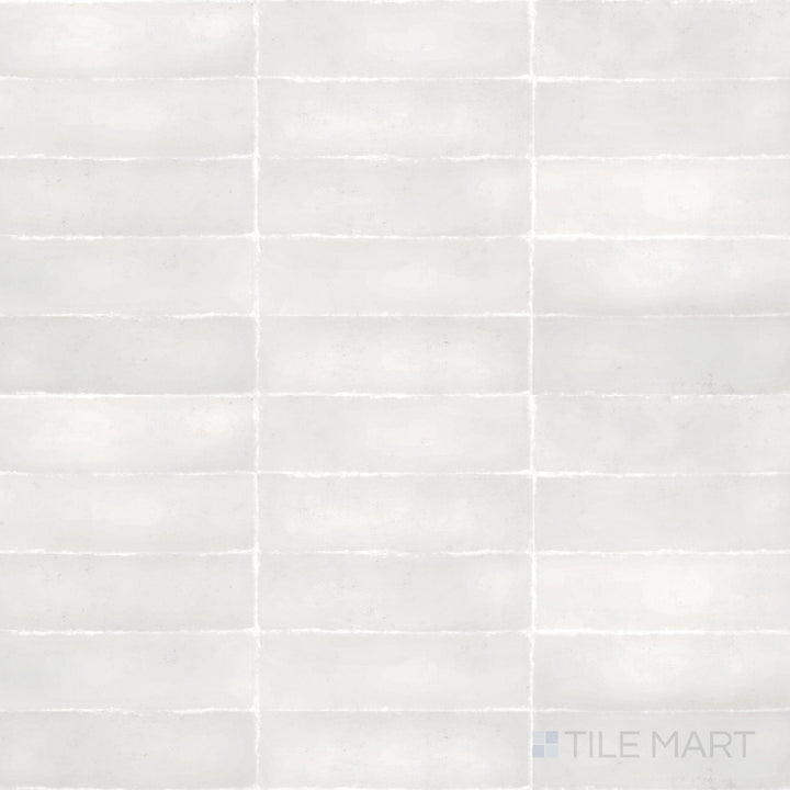 This 3x9 matte porcelain tile in Gesso delivers a soft, chalky white look with subtle texture.