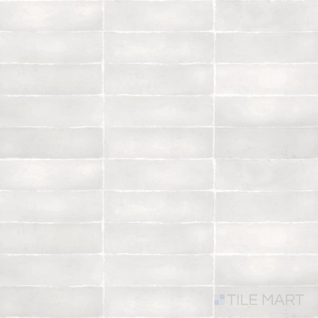 This 3x9 matte porcelain tile in Gesso delivers a soft, chalky white look with subtle texture.
