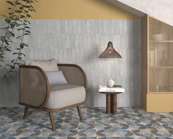 Milano Grigio 3x9 matte porcelain tile in muted grey, perfect for subtle and contemporary design palettes.