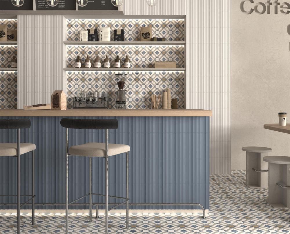 Milano Scala Blu 4.5x9 matte porcelain tile in a striking blue shade, designed for elevated visual depth.