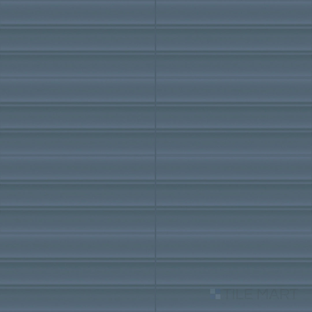 Rich navy-blue tones and a smooth matte finish elevate this 4.5x9 Milano Scala Blu tile with bold character.