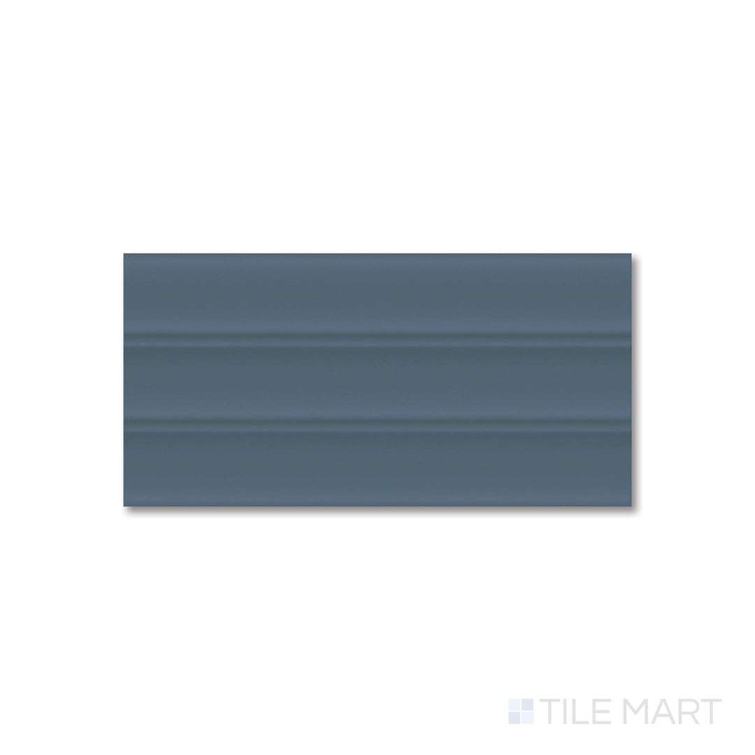 Flat view of Milano Scala Blu tile in 4.5x9 format showing rich blue color and smooth matte finish.