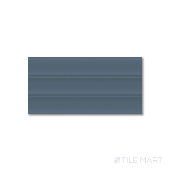 Flat view of Milano Scala Blu tile in 4.5x9 format showing rich blue color and smooth matte finish.