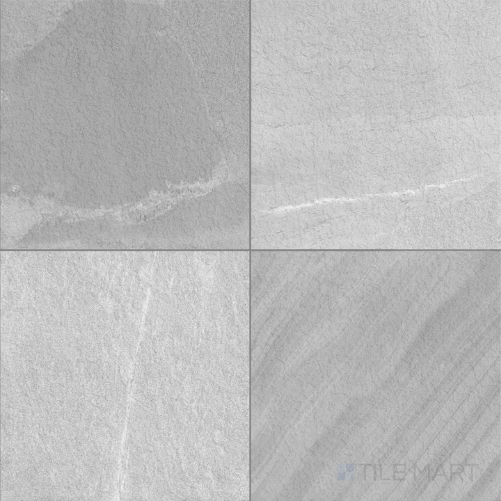 This 35x35 Pietrasanta Light Grey tile offers anti-slip texture and a natural matte finish with modern appeal.