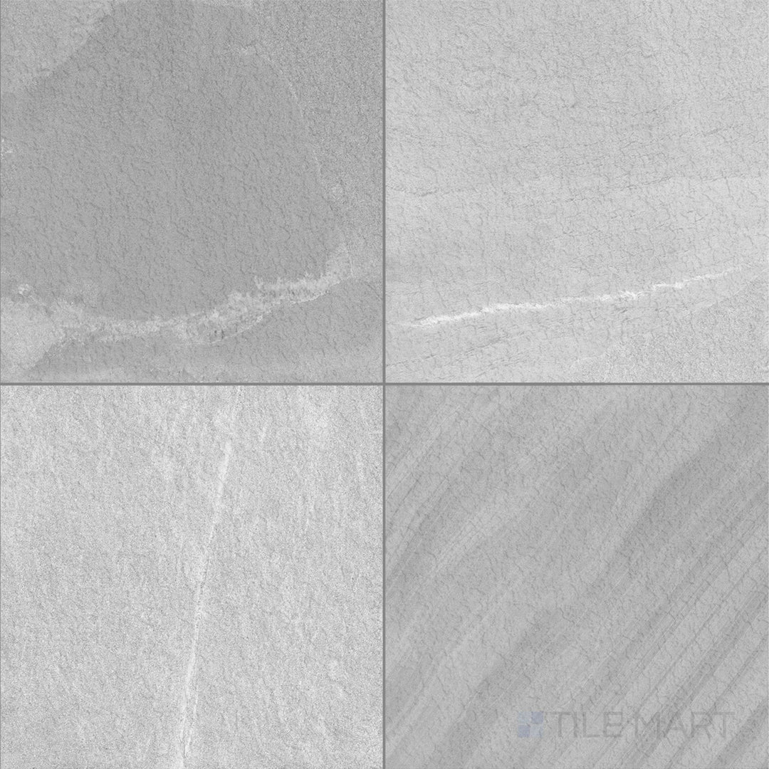 This 35x35 Pietrasanta Light Grey tile offers anti-slip texture and a natural matte finish with modern appeal.