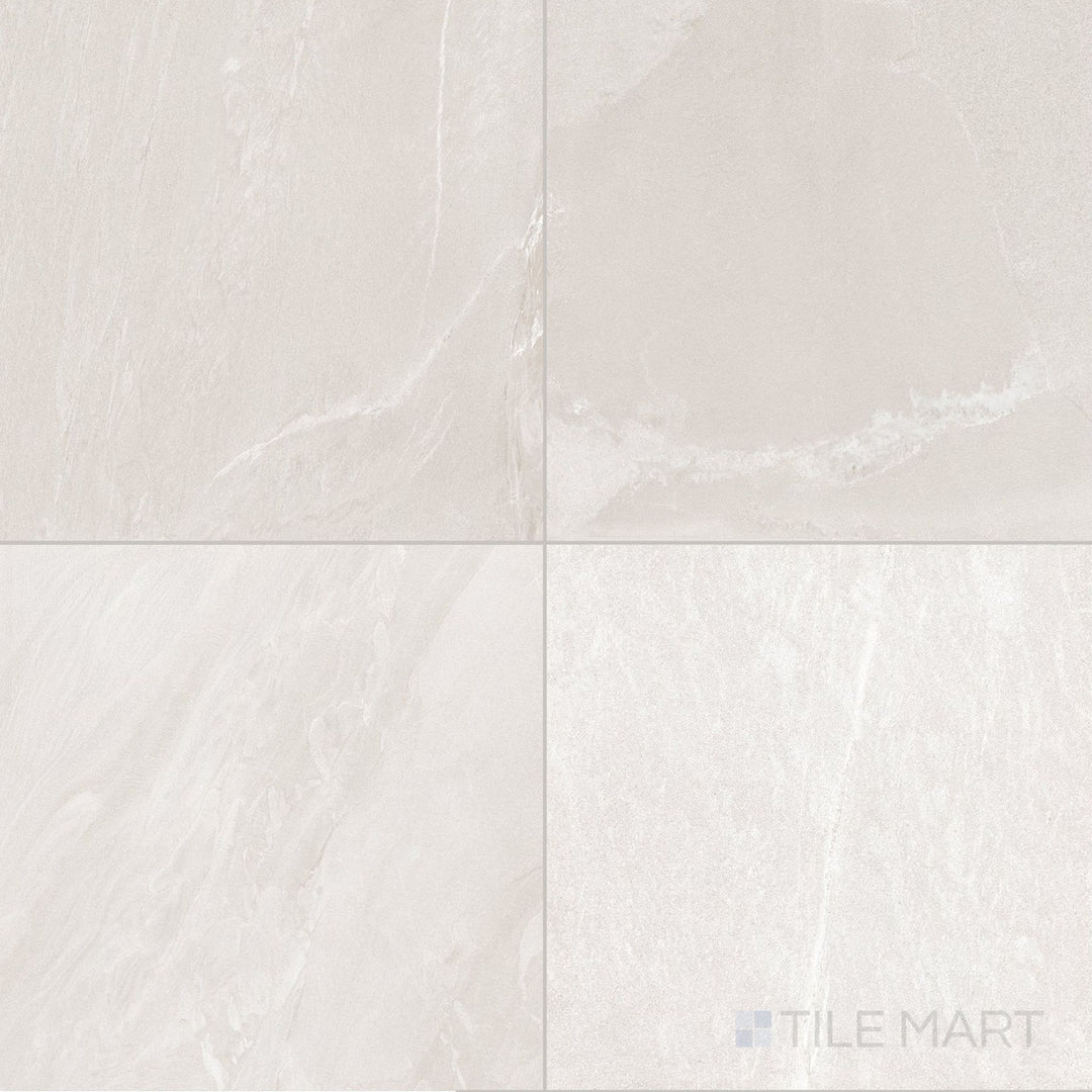 The matte finish and slip-resistant surface of this 35x35 Pietrasanta Ivory tile make it both stylish and practical.