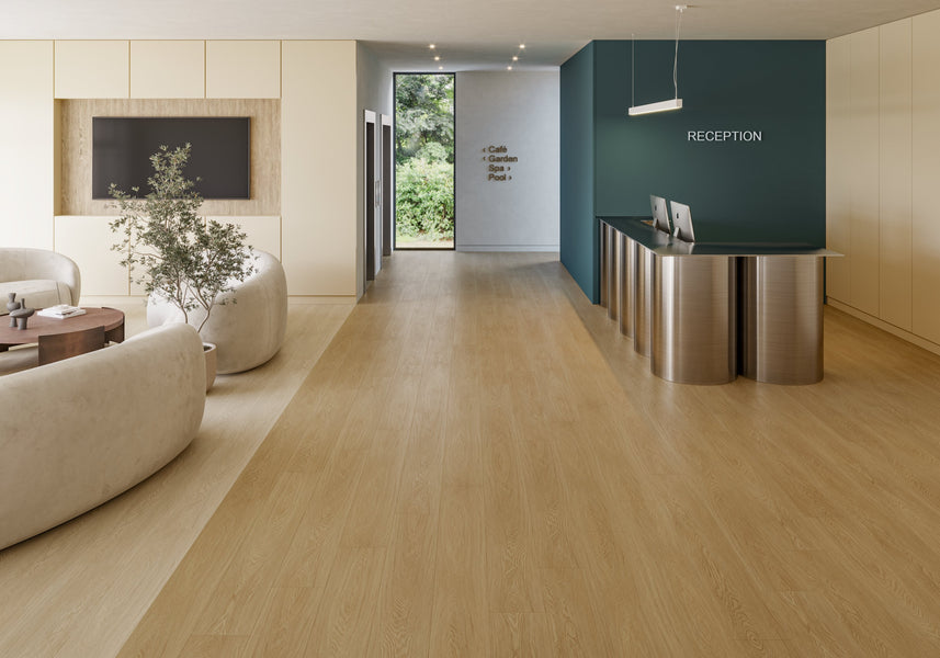 Iris 8mm Carmel Coast 9X60 Matte Rigid Core Luxury Vinyl Plank