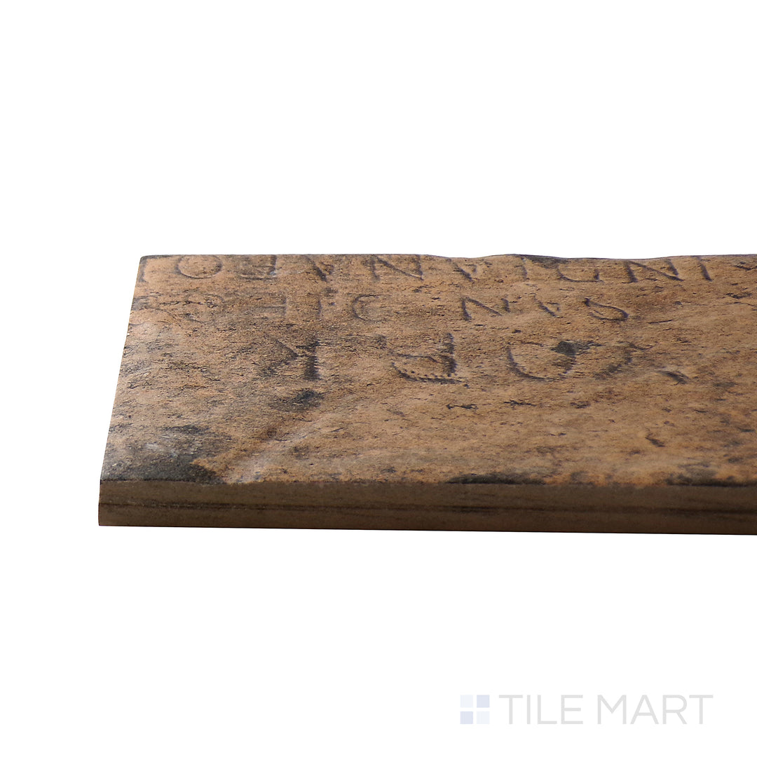 Angled corner view of the 4X8 CHICAGO tile, made from crafted ceramic.