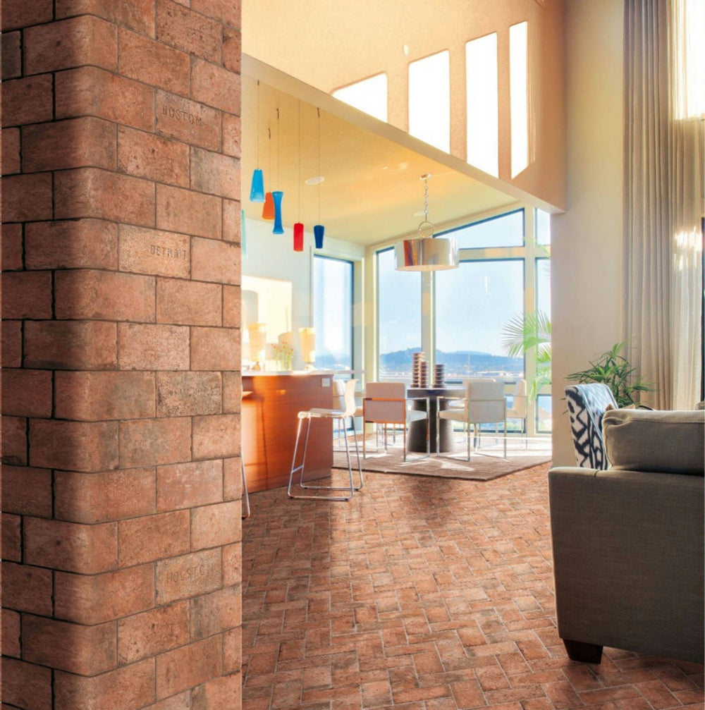 A contemporary decor, featuring WRIGLEY CHICAGO tile with a matte texture, complementing the design with elegance.