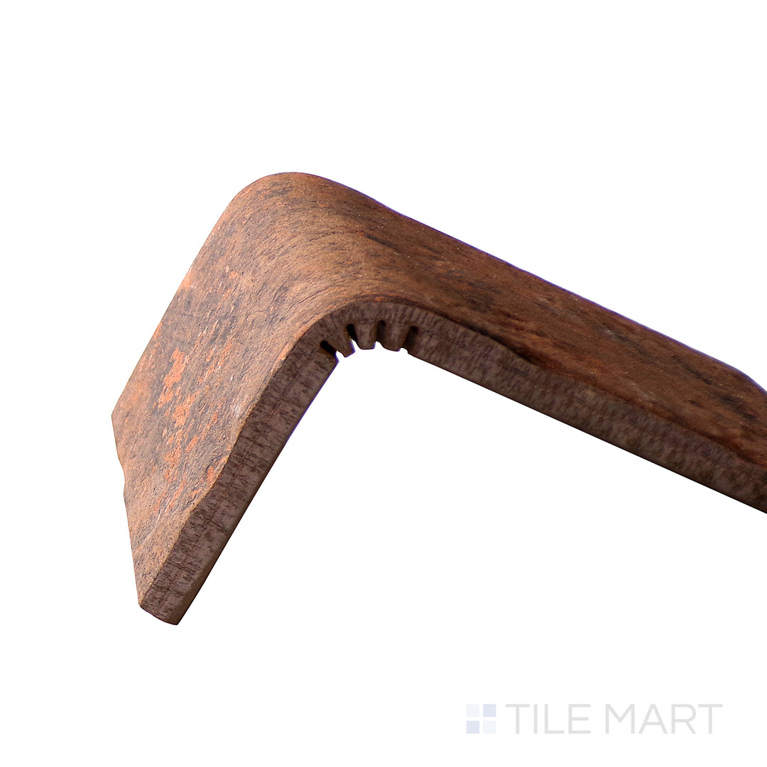 Sharp edge detail of the 4X4-3/4X3-5/16 CHICAGO tile, made from crafted ceramic.