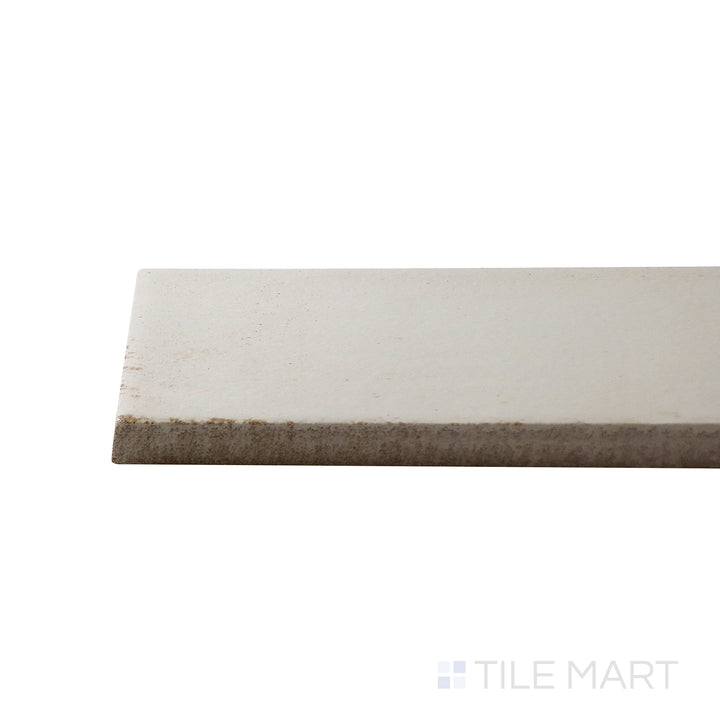 Corner perspective of the 3x11 EDEN tile, made from crafted ceramic.