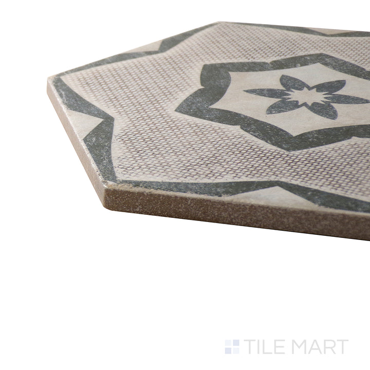 Precise edge of the 7x8 EDEN tile, made from porcelain material.