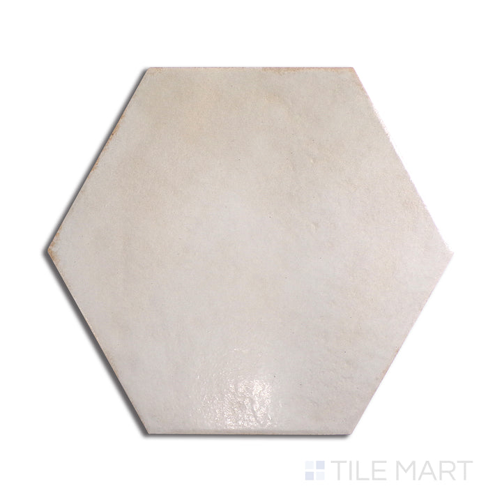 Top angle showcasing the COTONE EDEN tile, sized 7x8, with a smooth glaze that enhances its soft undertone.