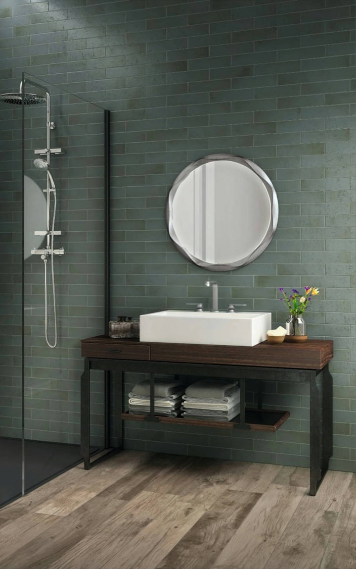 A interior view, featuring OTTANIO EDEN tile with a matte texture, complementing the design with elegance.