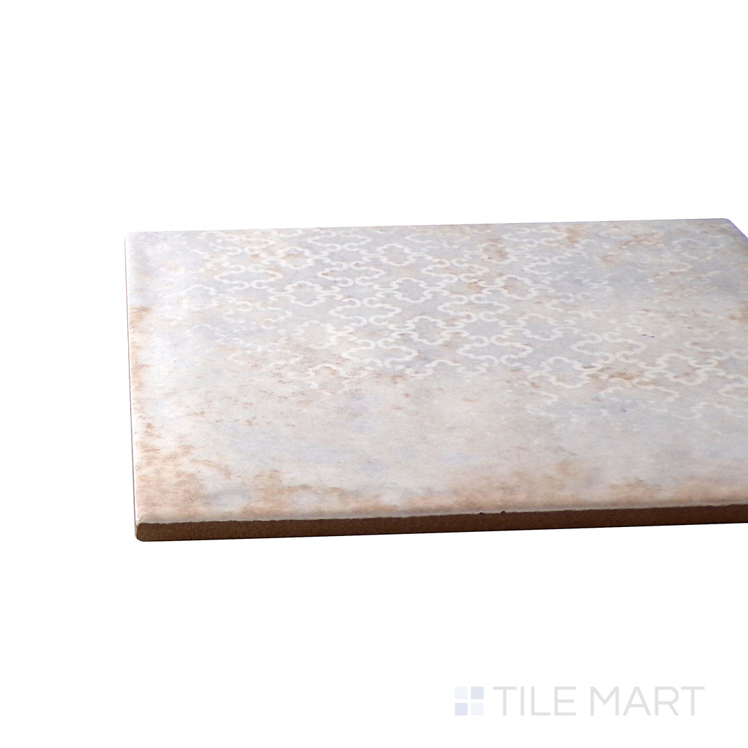 Corner perspective of the 6x6 INTERMIX tile, made from crafted ceramic.