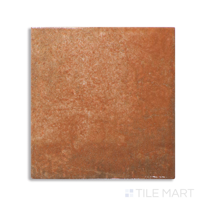 Aerial shot showcasing the EARTH INTERMIX tile, sized 6x6, with a glossy finish that enhances its soft undertone.