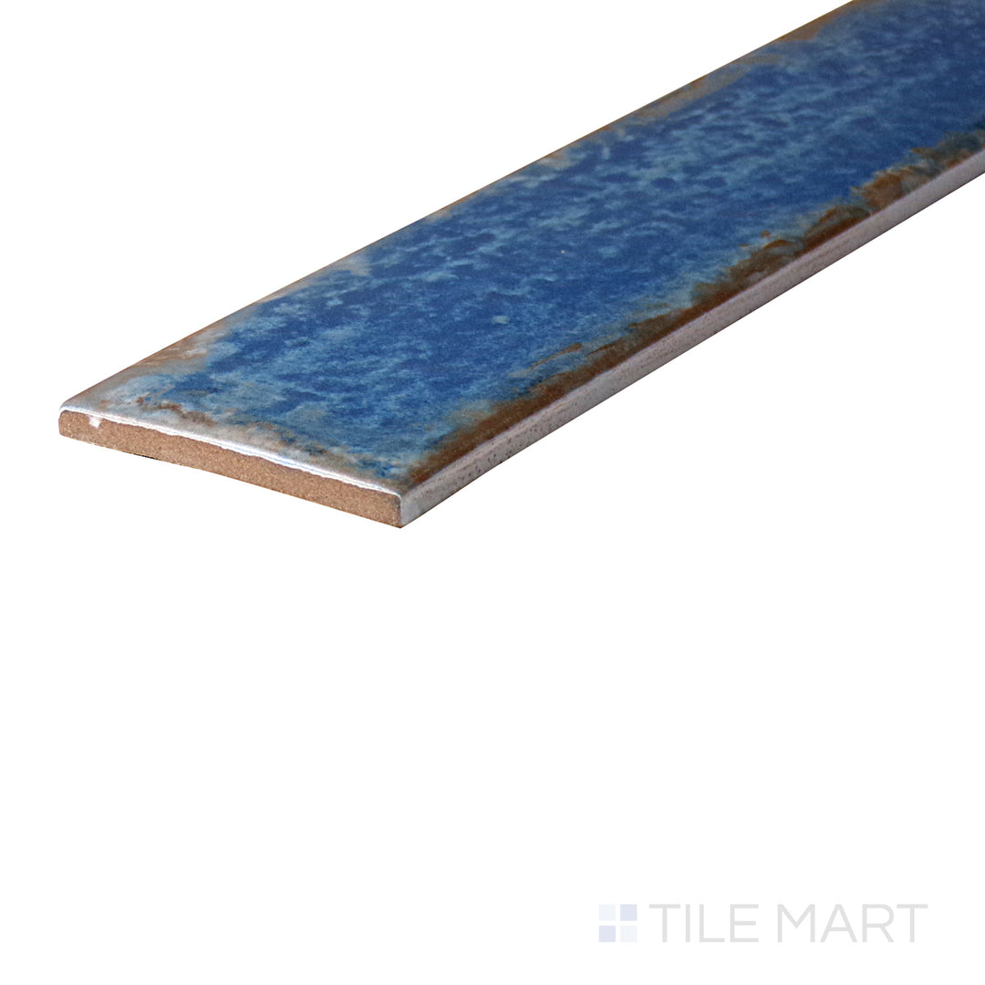 An angled look at the OCEANIC ORGANIC CLAY tile, highlighting its matte surface and the boldness of its vivid tint.