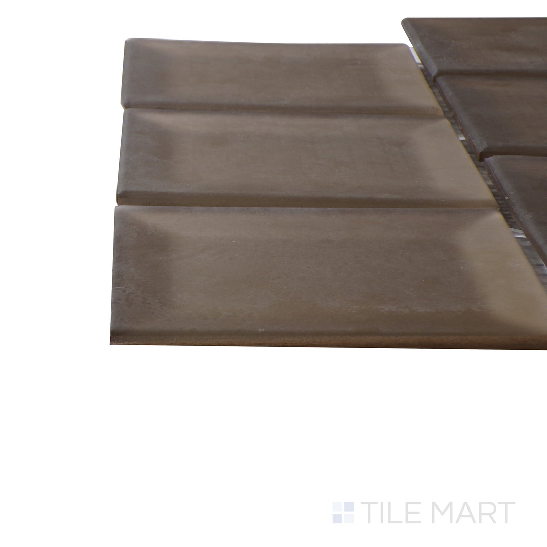 Crisp corner of the 9x12 PRISM tile, made from crafted ceramic.