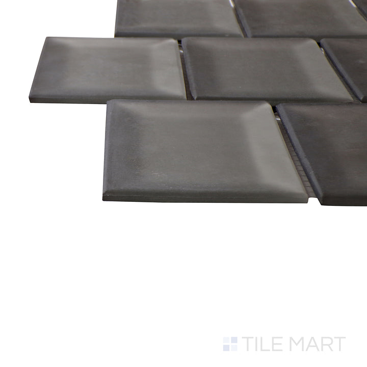 Crisp corner of the 9x12 PRISM tile, made from crafted ceramic.