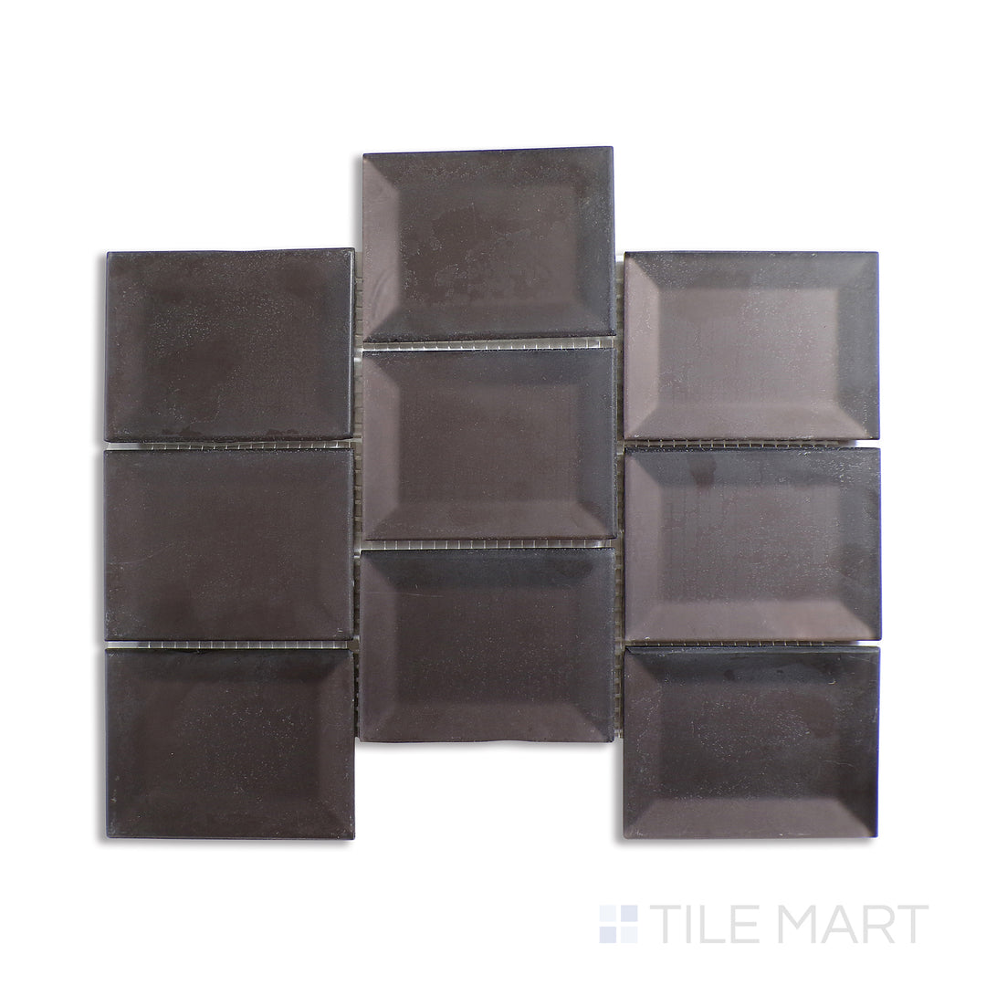 Flat perspective showcasing the PURPLE HAZE PRISM tile, sized 9x12, with a glossy finish that enhances its vivid tint.